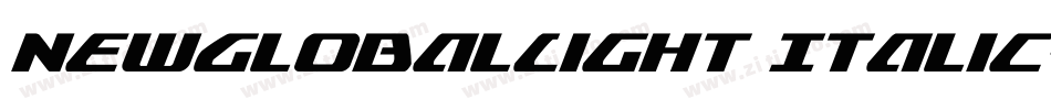 NewGlobalLight Italic字体转换